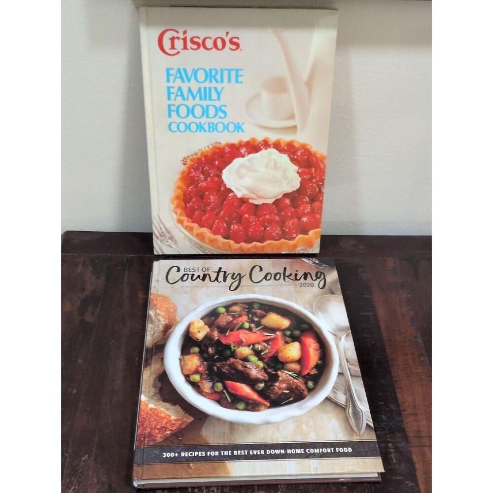 Vintage Crisco Best of Country Set of 2 Hardback Cookbooks - Used